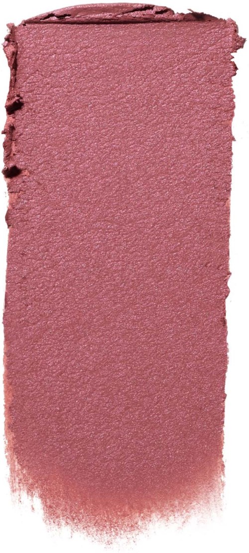 En rosa texturerad makeupsprov med ojämna kanter och matt finish.