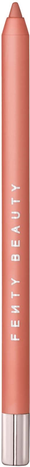 A peach-colored beauty product pen with a silver tip and the words 'FENTY BEAUTY' written on it.