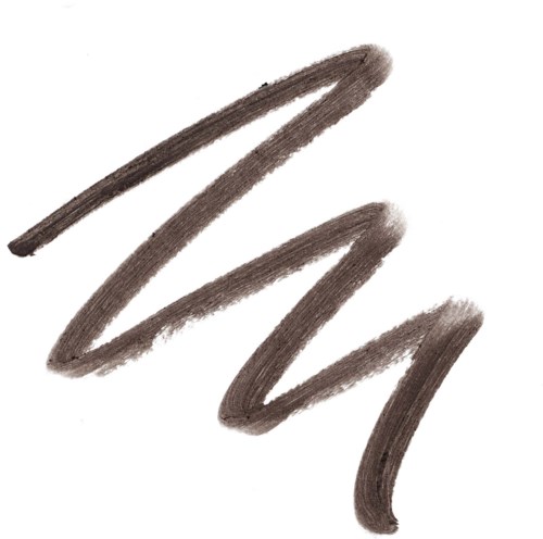A brown, zigzag-like makeup swatch or mark on a white background.