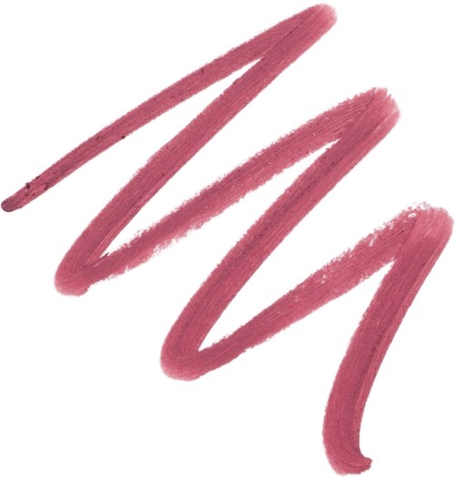 A pink lipstick mark or stroke on a white background.
