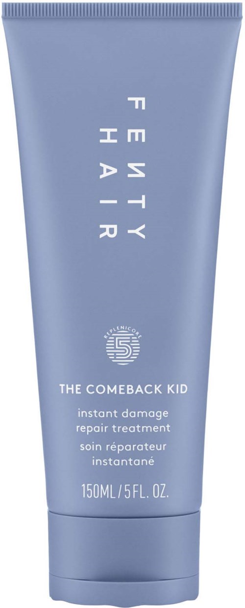 Blue tube of skincare product labeled 'The Comeback Kid' for instant damage repair. 150ml.
