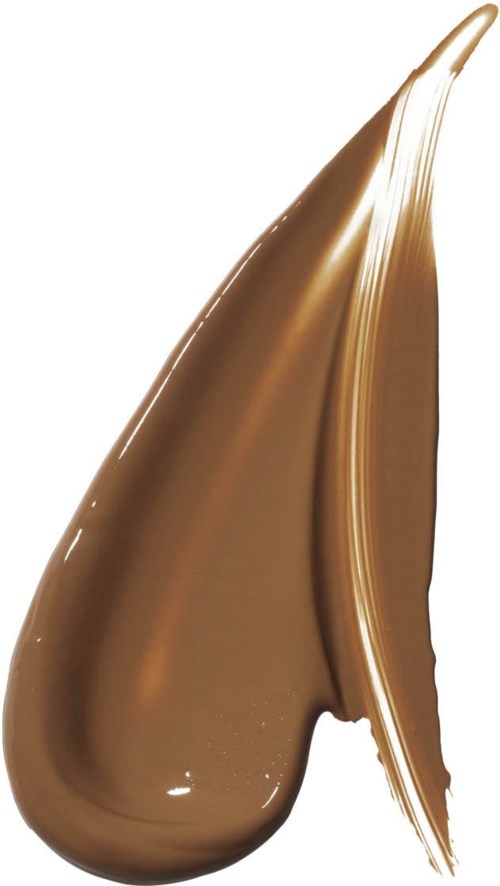 A large dollop of chocolate spread is shown, shiny and smooth, with a tapered tip.