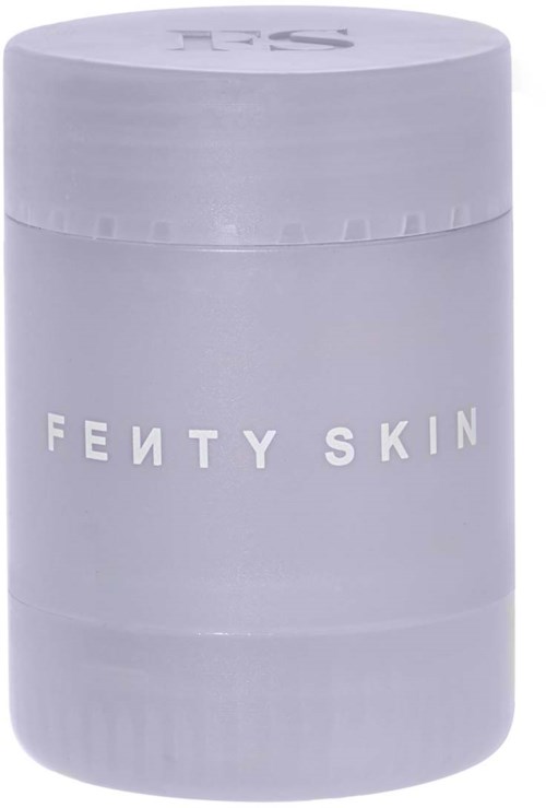 A round, light purple container with the words "FENTY SKIN" on it.