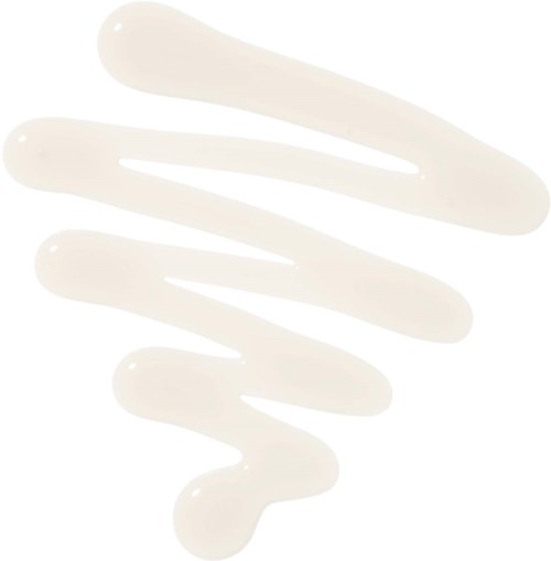 Long, thin, white shape with a pointed end, looks like a plastic or rubber tool.
