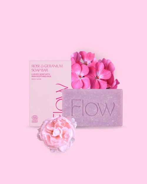 Flow Cosmetics Rose & Geranium Soap Bar 120 g
