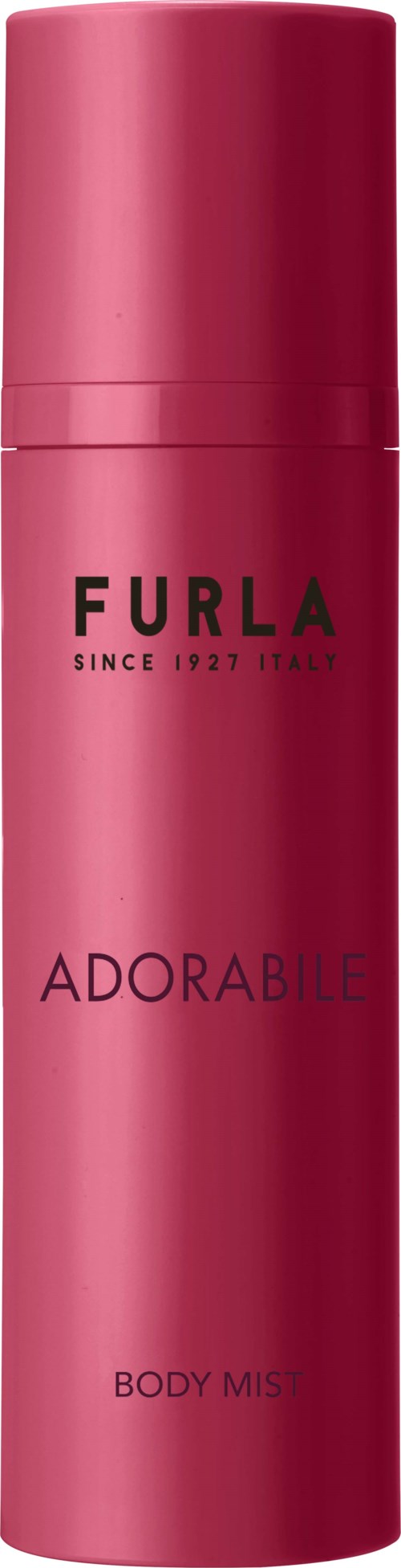 Rosa sprayflaska med FURLA ADORABLE Bodyspray, enkel design, med lock.