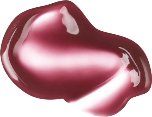 Ett glänsande, rött och rosa hjärtformat föremål med en slät, glansig yta.