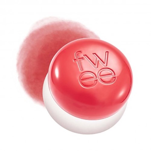 Een ronde pil met roze bovenkant en witte onderkant, met het opschrift 'fww' en 'ee'.