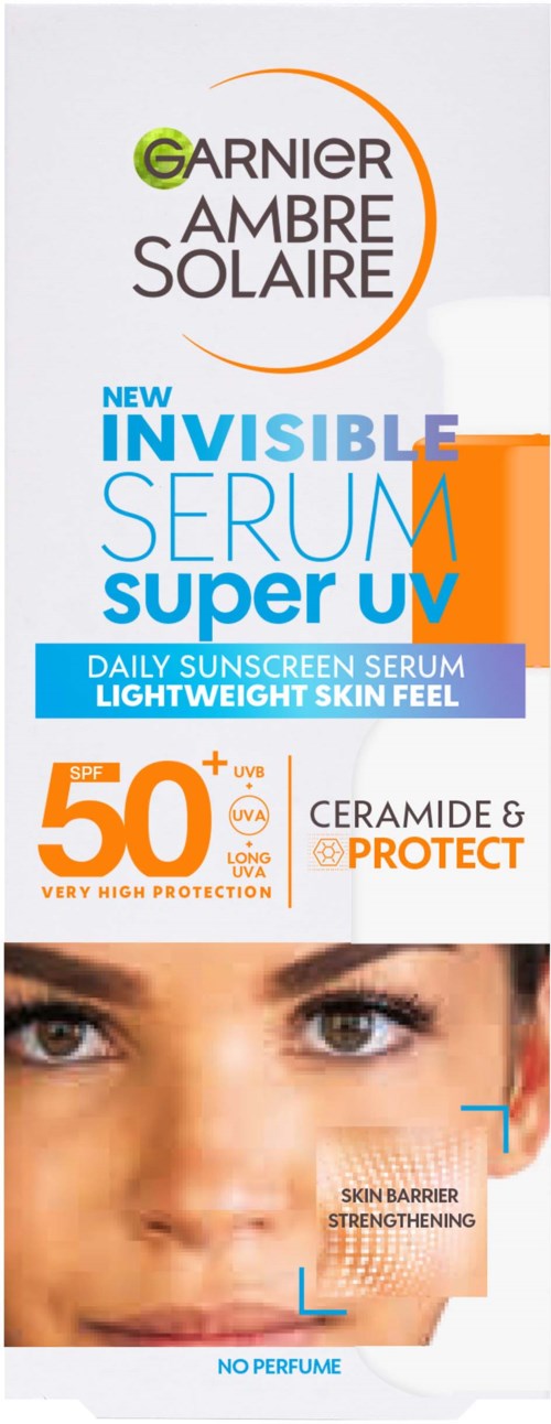 Huidverzorgingsproduct met SPF 50, beweert lichtgewicht te zijn, biedt UV-bescherming en is parfumvrij, gericht op huidbarrière.
