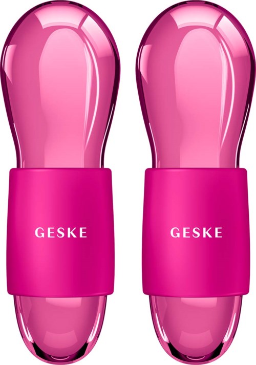 Zwei pinke Massagegeräte mit dem Wort 'GESKE'.