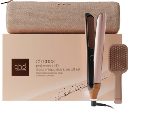 ghd Cashmere Collection Chronos Hair Straightener Festive Gift Set in Cashmere Beige