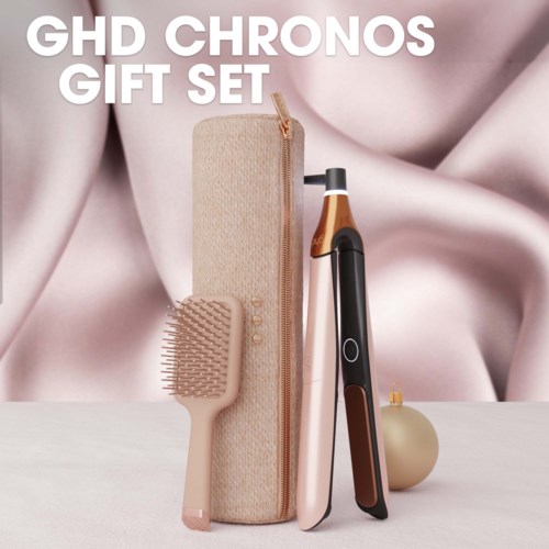 ghd Cashmere Collection Chronos Hair Straightener Festive Gift Set in Cashmere Beige