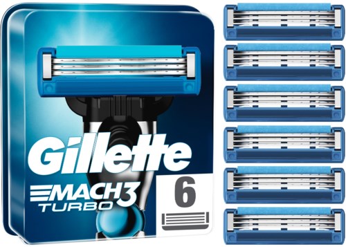 Gillette Mach3 Turbo Men’s Razor Blade Refills 6 kpl