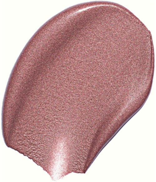 En stor, glänsande, rosa-brun ögonskuggspalett med en slät yta.