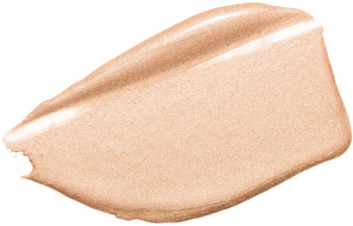 Beige makeupconcealer spridd i en tjock rad med mjuk textur.
