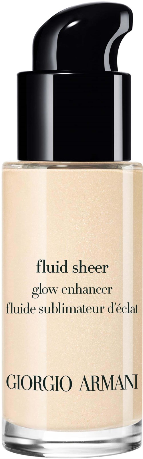 Giorgio Armani Fluid Sheer -tuotteen pullo, jossa musta pumppupää.
