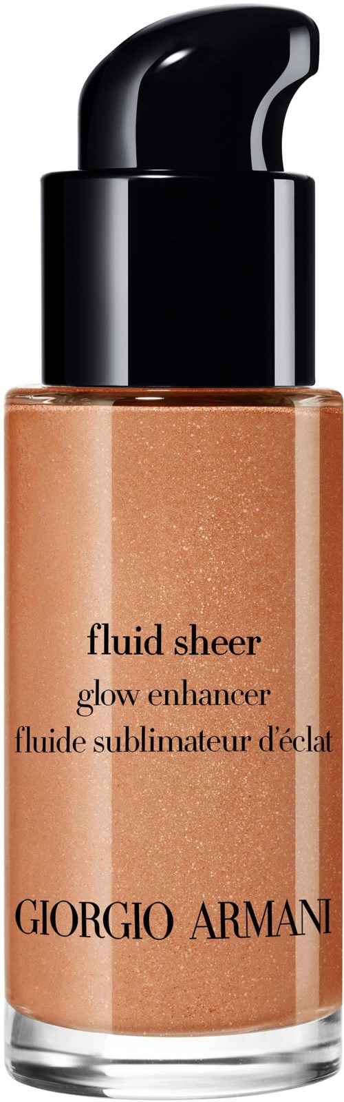 Giorgio Armani fluid sheer glow enhancer -pullot, musta pumppu ja beige hohde.