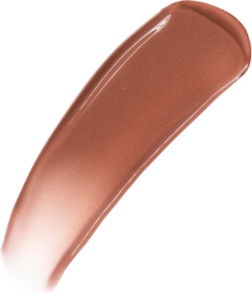 Ein glatter, geschwungener Beauty-Farbtest in einem glänzenden Braun-Pfirsich-Ton.