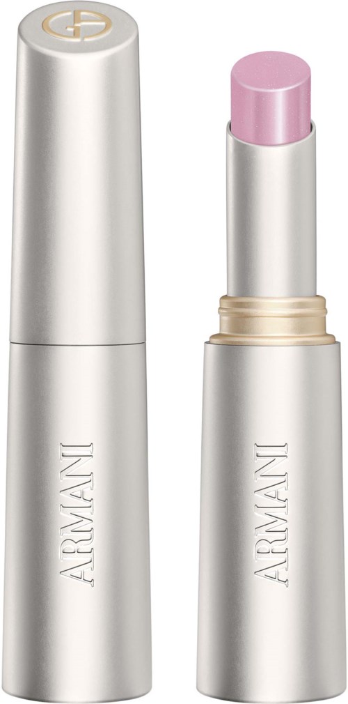 A silver lipstick tube with a light pink lipstick inside, labeled A'RRYMANI, with the cap removed.