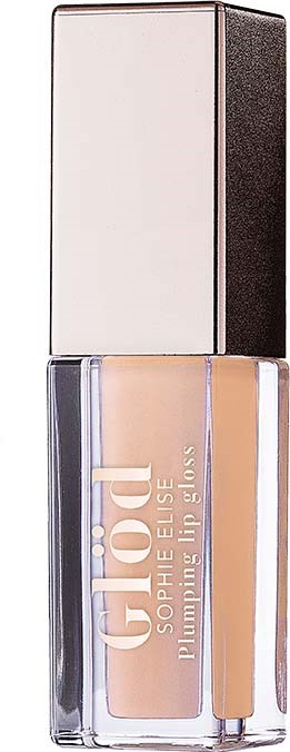 Een flesje foundation met een beige kleur, een glimmende zilveren dop en een doorzichtige body die het product binnenin laat zien.