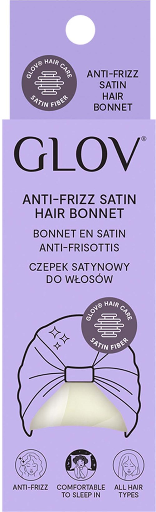 GLOV Anti-Frizz Satin Hair Bonnet Champagne