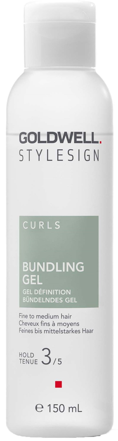 Flasche Goldwell Curls Bundling Gel für mittellanges Haar, 150 ml, Haltstufe 3 von 5.