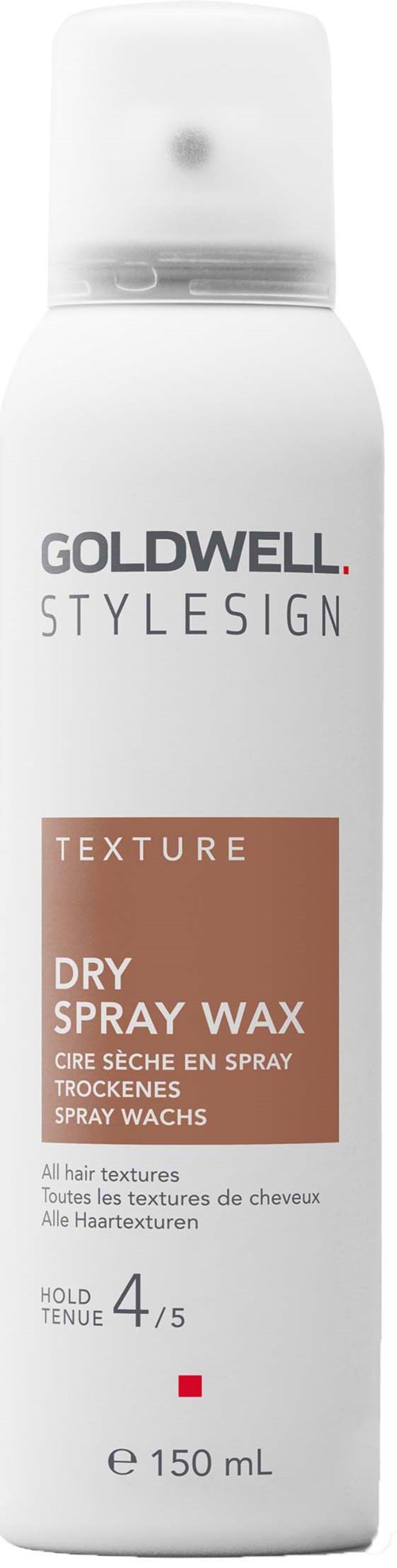 Eine weiße Spraydose mit Goldwell Styling-Logo, für Trockenspraywachs für Haare, 150 ml, geeignet für Haarstrukturen 4/5.