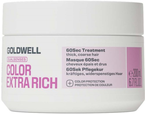 Goldwell Dualsenses Color Extra Rich 60Sek behandling for tykt, grovt hår i en 200 ml krukke.
