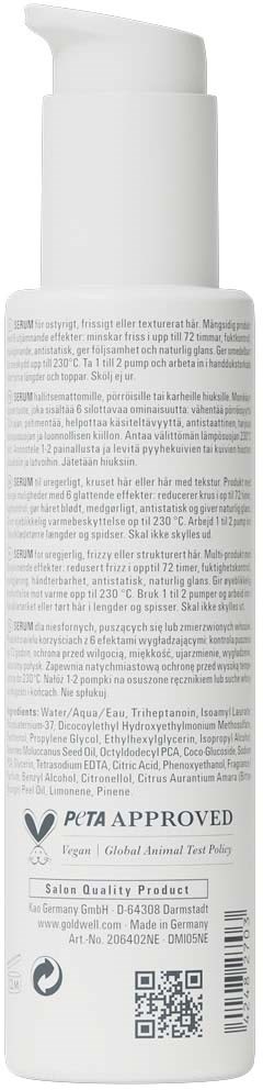 En hvit hudpleiefleske med pumpe og detaljert etikett.