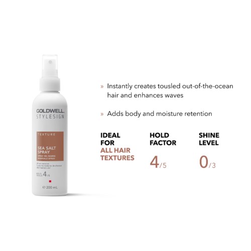 Eine weiße Sprühflasche mit Etikett für Meersalzz spray, mit Vorteilen und Haltbarkeit 4 von 5.