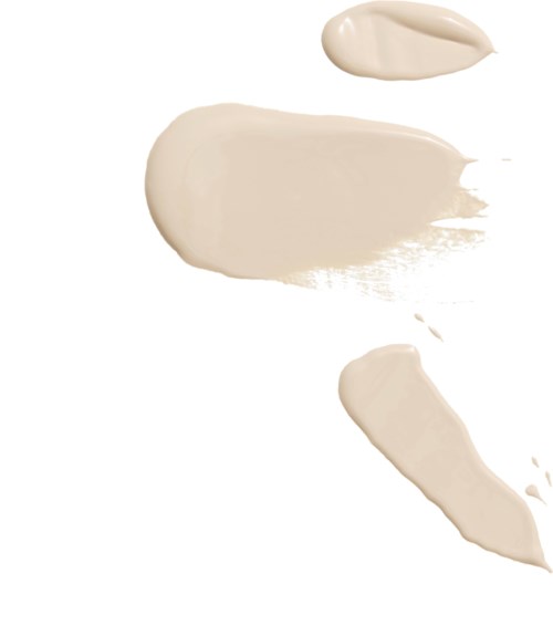 Krem eller lotions sprer seg på tre ulike steder på en hvit bakgrunn.