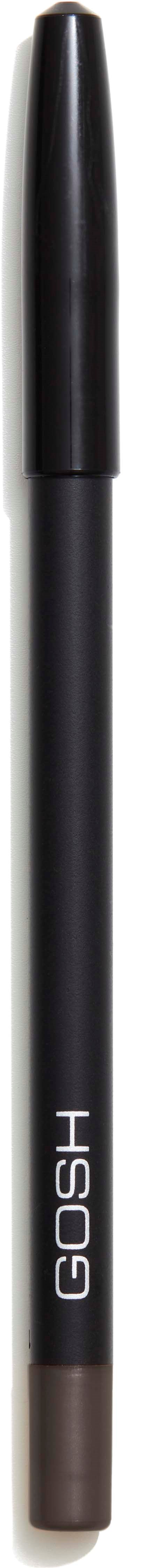 Ein schwarzer und grauer Stift mit der Aufschrift 'HUB' steht aufrecht vor einem einfachen Hintergrund.