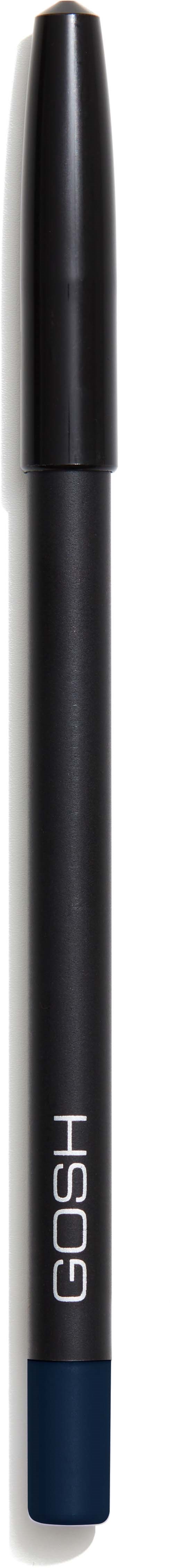 Ein schwarzer und blauer Stift mit Kappe, beschriftet HS09.