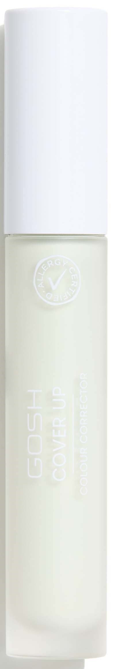 A small, white bottle with a white cap and label, possibly for cosmetic or skincare product.
