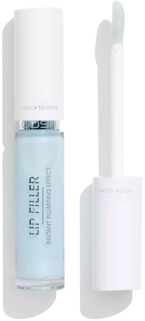 A bottle of makeup primer with a white cap and wand applicator.