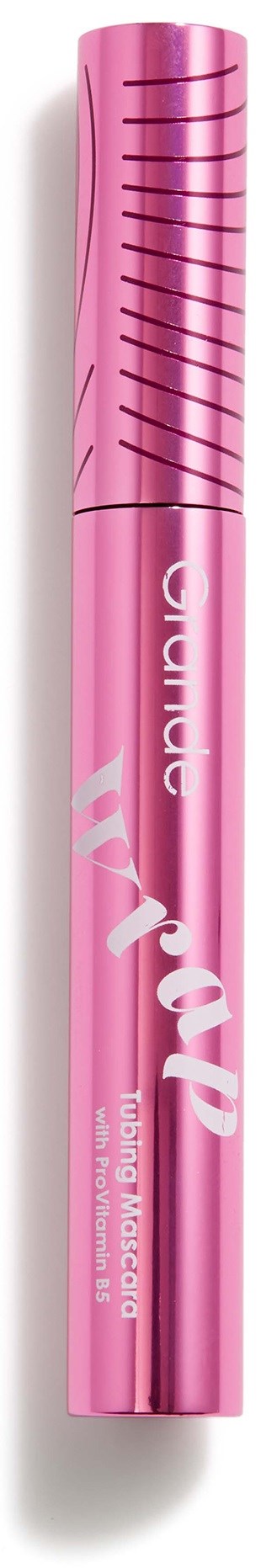 Roze mascara-buis met zilveren dop en witte tekst 'Lash & Brow'.