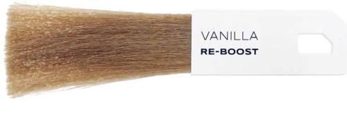 Hiusten värjäysnäyte nimeltä Vanilla Re-Boost, vaaleanruskea väri.
