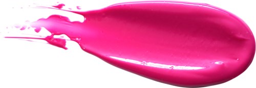 Helle rosa Nagellack ist auf einer weißen Oberfläche verteilt.