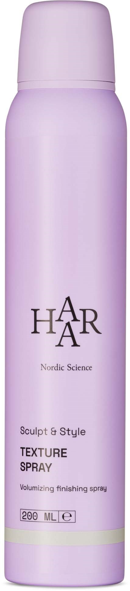A tall, purple can of hair texture spray with a light purple cap. It says 'HAR' and 'Textured Spray' on it.