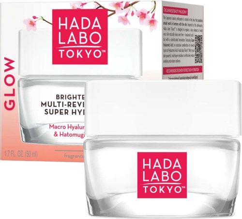 A skincare product with pink and white packaging, featuring the HADA LABO TOKYO logo and product details.