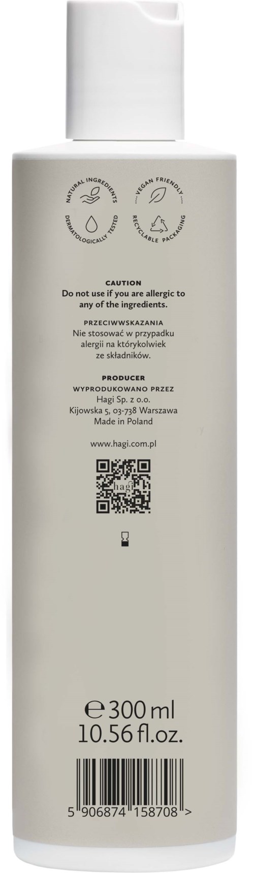 White bottle with black and white caution symbols and text, 300 ml size, contains liquid.