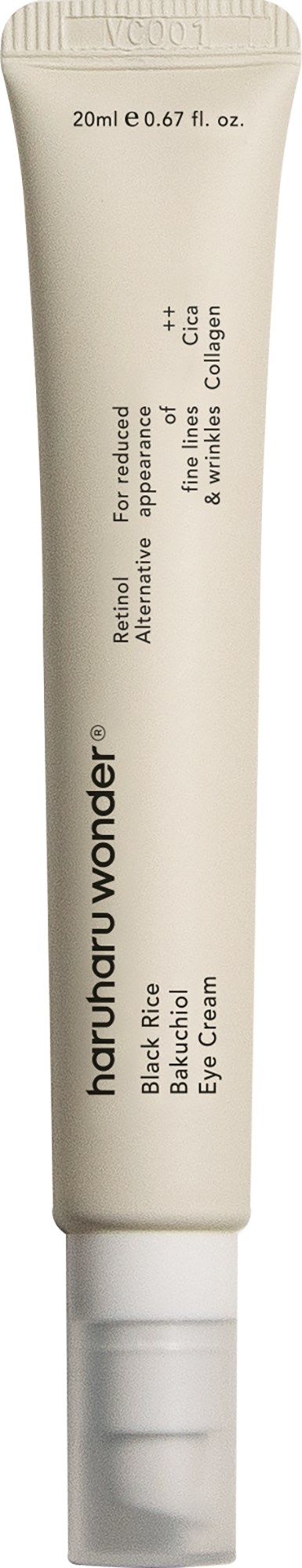 A small tube of eye cream from Haruharu Wonder, designed for refreshing and revitalizing the eye area.