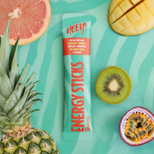 Heey! Energy Sticks Caffeine + Guarana Zesty TropicaL 30 kpl