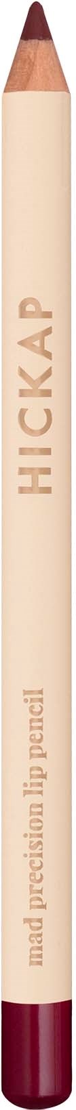A beige pencil with a red eraser at the end and the word "HICKAP" written on it.