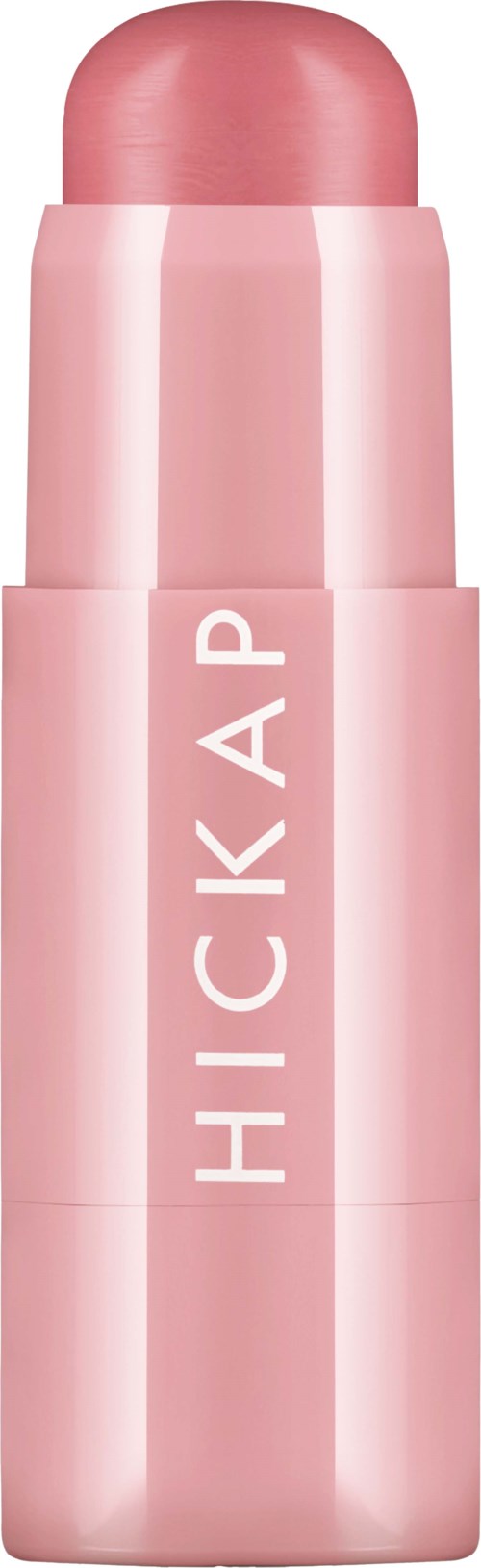 Ein pinker, stickförmiger Lippenstift mit dem Markennamen 'HICKAP' geschrieben vertikal.