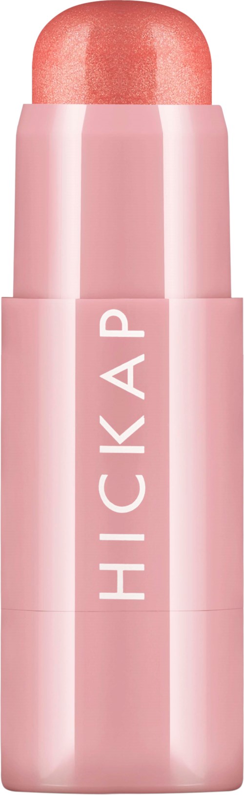 Pink stick with white text saying 'HICKAP' and a shiny, rounded top.