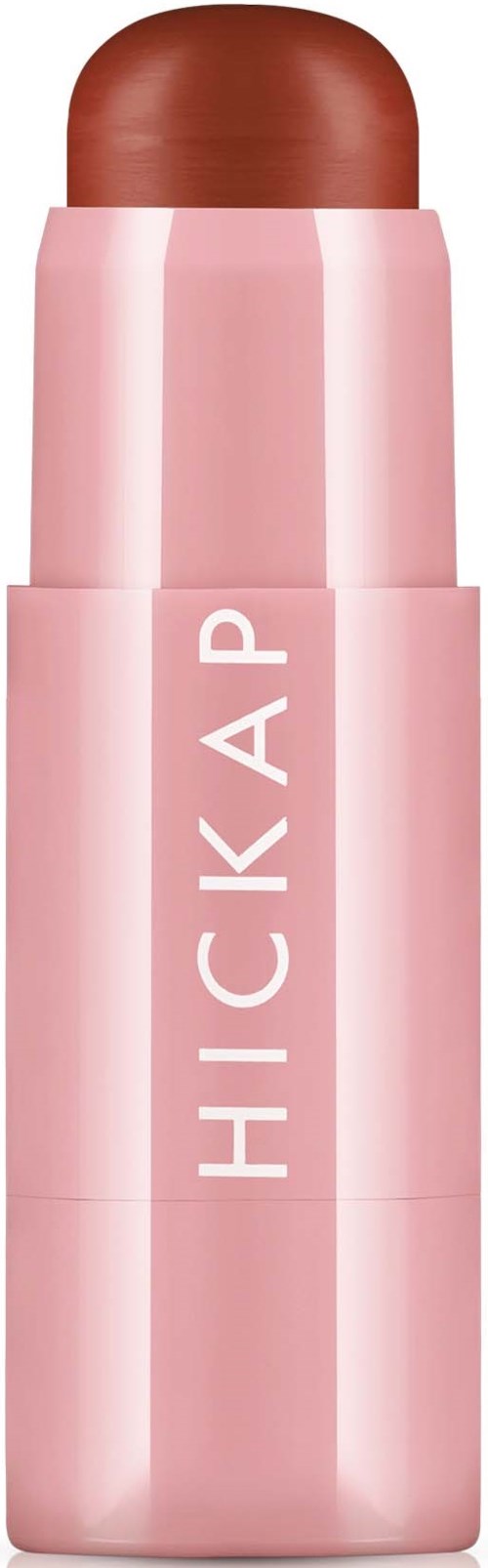 A pink and brown lipstick container with the brand name 'HICKAP' written on it.