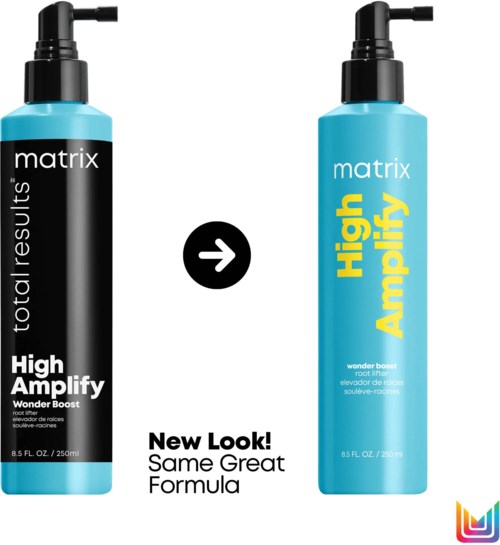 Eine Flasche ändert Aussehen, gleiche Formel für High Amplify Wonder Boost root filter.