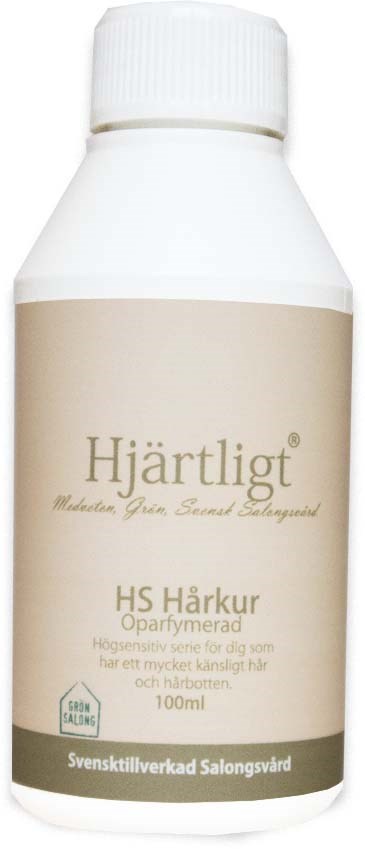 A white bottle with beige label, text in Swedish, and a white cap.