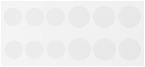 A grid of light gray circles on a white background, arranged in two rows.